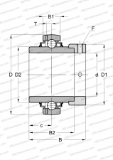 Series GE..-KRR-B(INA), seals on both side, for high and low temperature (-40+180)