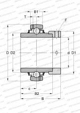 Series G..-KRR-B-AS2/V(INA), seals on both side, inch size