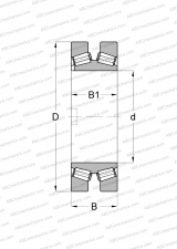 Thrust bearings, e.g. for oil film bearings, design 2 (FAG)