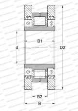 Split, for crankshafts in cold pilger rolling mills, design 2 (FAG)