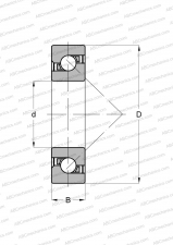 Ball screw support bearings, with seals 2RS