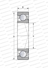 Series TAC02/TAC03, ball screw support bearings, for high-load drive applications (NSK)