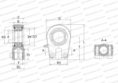 Requiring maintenance, with thread clamping device, open design, left hand thread, series GIHLK..-DO (INA), d≤50 mm