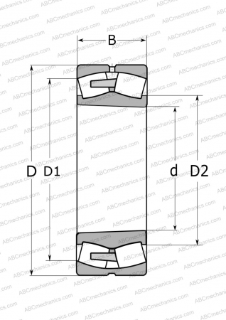 Чертеж подшипника 22317 EKJA/VA405 SKF: размеры, диаметры, ширина