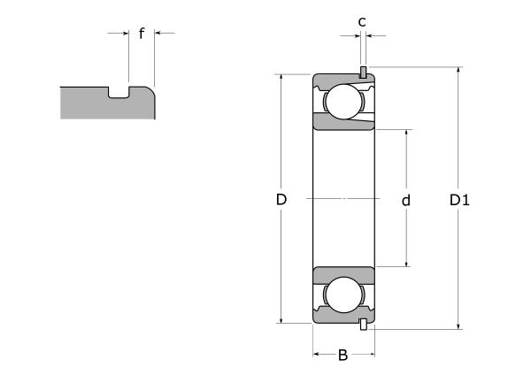 Подшипник 306 NR SKF