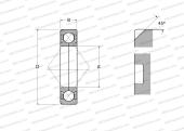 Separable, with split inner ring, 2 locating slots in one outer ring