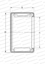 Закрыт с одной стороны, с сепаратором, миниатюрный, тип MJ, MJH (NSK), дюймовые