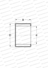 Закрыт с одной стороны, без сепаратора, тип CSN, CSNH (INA), дюймовые