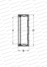 Закрыт с одной стороны, с сепаратором, с уплотнениями RS, метрические, тип MFJT, MFJLT (NSK)