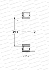 Тип NUH..ECMH (SKF), разборные подшипники с сепаратором, центрируемым по внутреннему кольцу