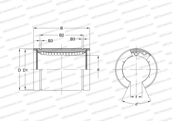 Чертеж системы линейного перемещения 0630-020-00 STAR: размеры, диаметры, ширина