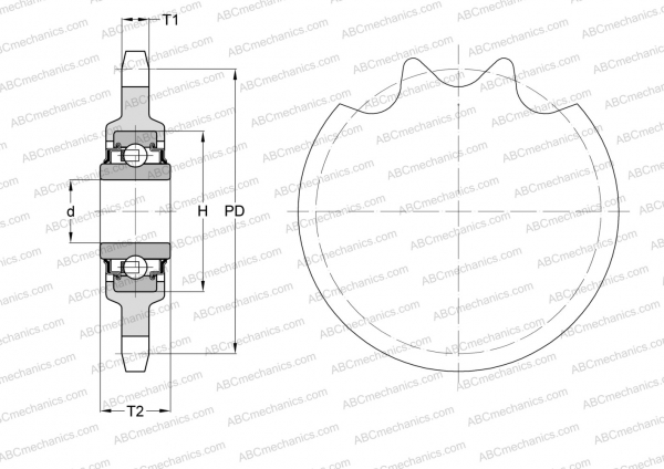 Звездочки KSR16-L0-08-10-16-22 INA