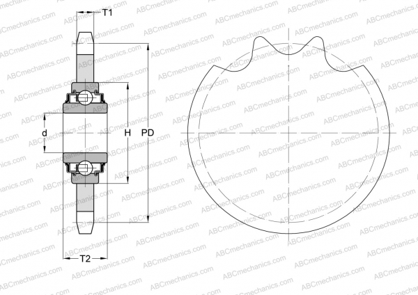 Звездочки KSR16-L0-10-10-17-08 INA