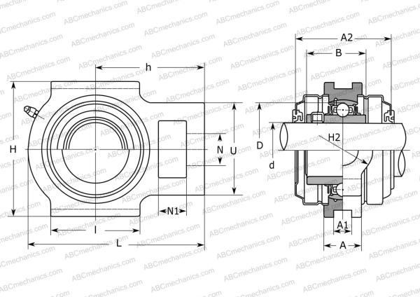 Подшипниковый узел UCT 206E ASAHI