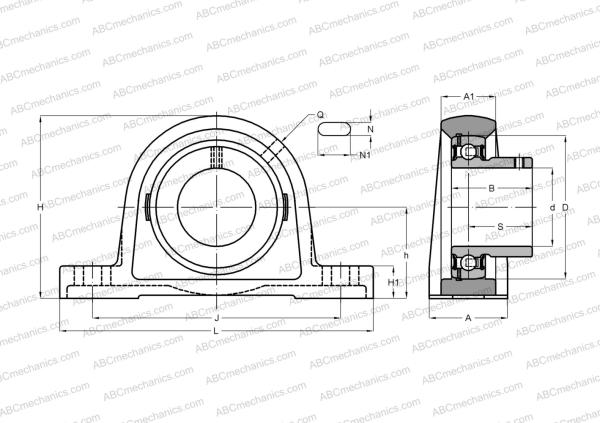 Подшипниковый узел USP204 SNR