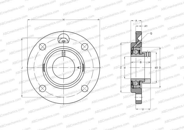 Подшипниковый узел ESFCE204 SNR