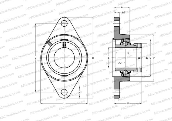 Подшипниковый узел EXFLZ202 SNR
