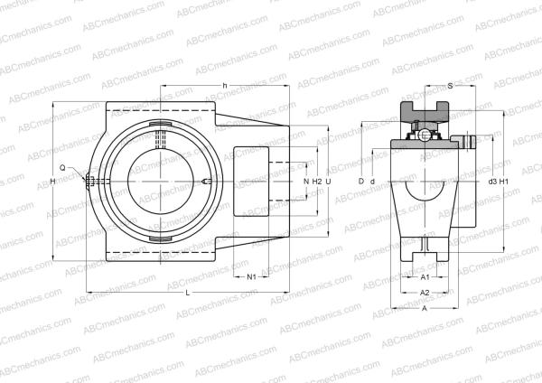 Подшипниковый узел EXT201 ABC
