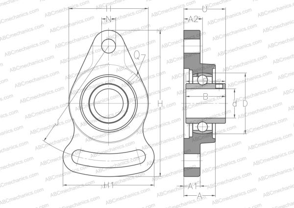 Подшипниковый узел UCFA203 SNR