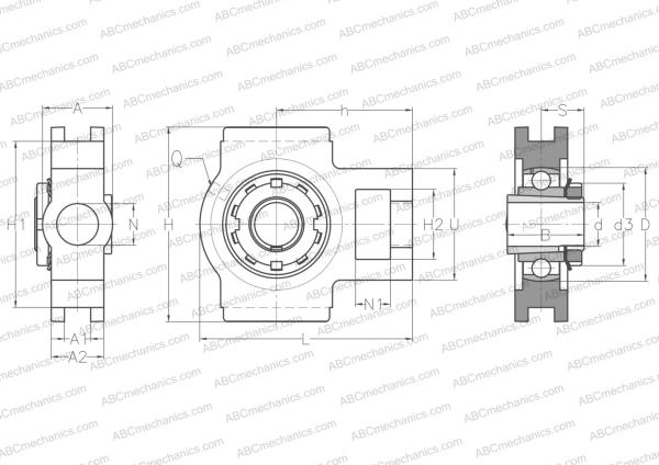 Подшипниковый узел UKT 205 D1 NTN