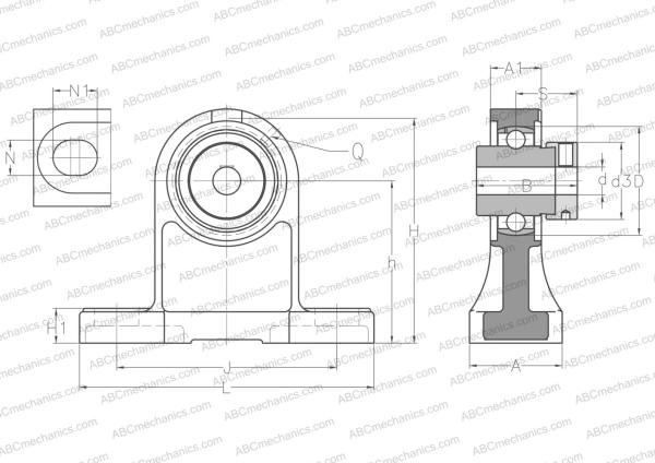 Подшипниковый узел EXPH205 SNR