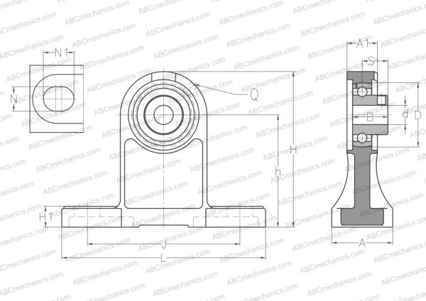 Подшипниковый узел USPH205 SNR