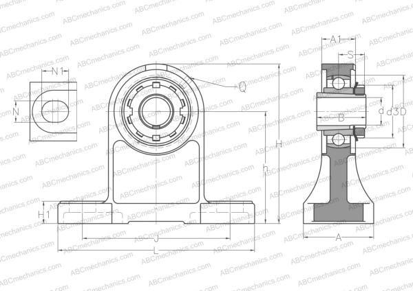 Подшипниковый узел UKPH206H SNR
