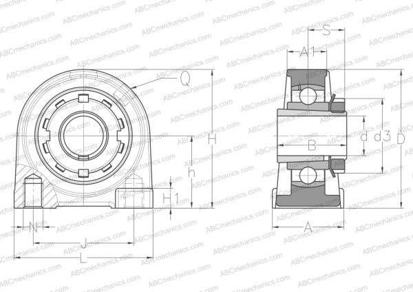 Подшипниковый узел UKPG206H ABC