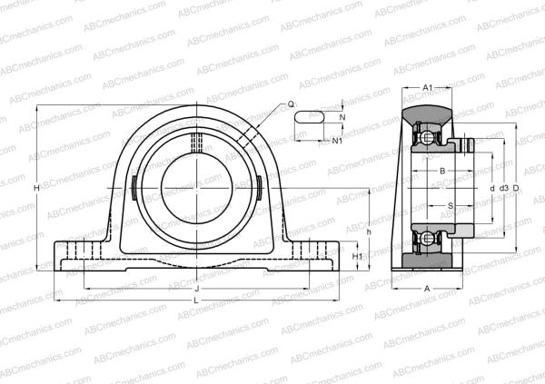 Подшипниковый узел SESP204-12 SNR