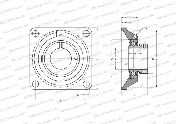 Подшипниковый узел SESF206-20 ABC