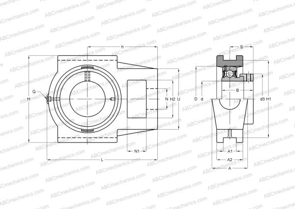 Подшипниковый узел SEST204-12 SNR